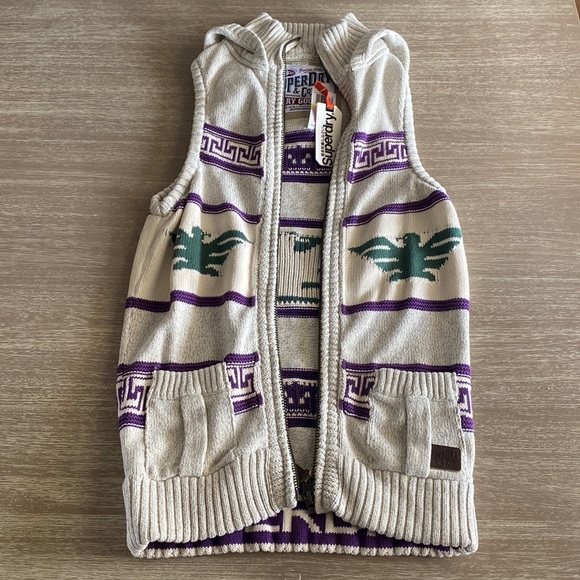 NWT Super Dry & Co’s  long knit vest - Picture 1 of 9